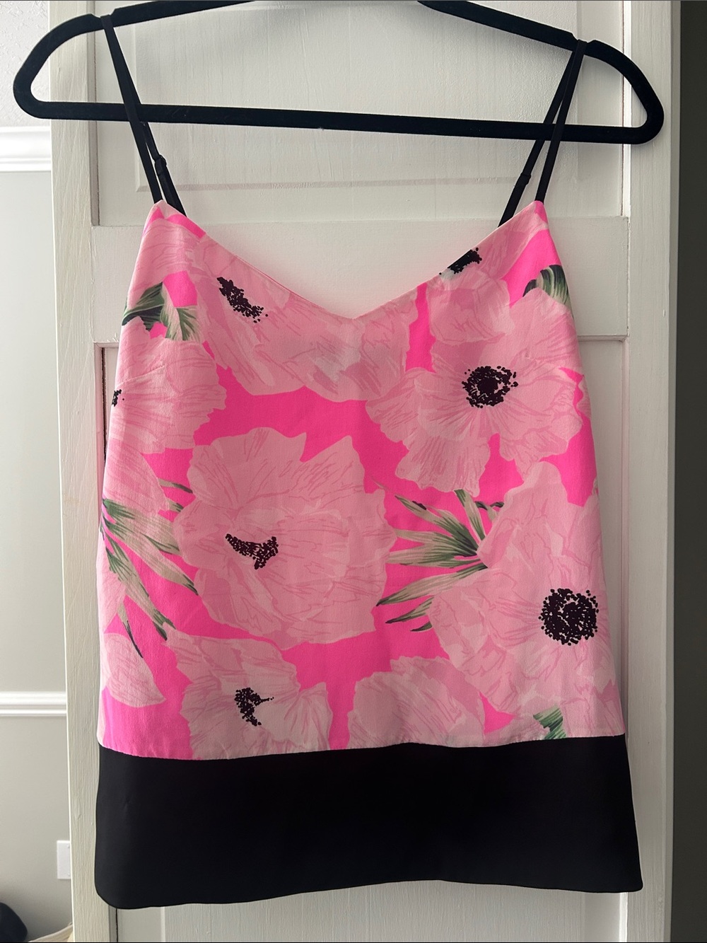 French Connection Pink Floral Spaghetto Strap Tank XS